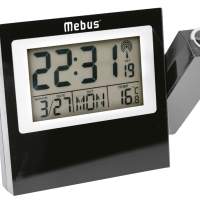 MEBUS projection radio controlled alarm clock black