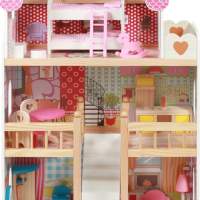 Dollhouse MIA made of wood including furniture